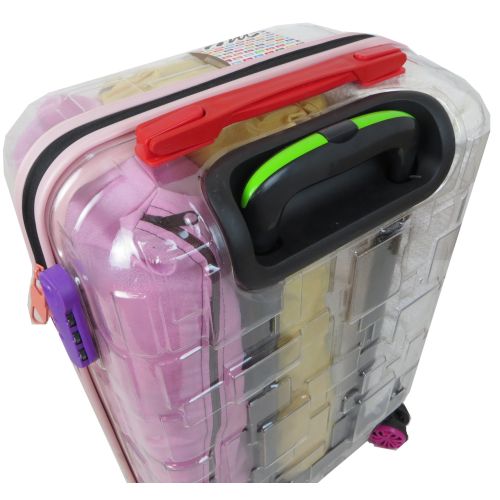 Чемодан маленький My Luggage ABS-пластик 55х34х25 см 42 л Прозрачный