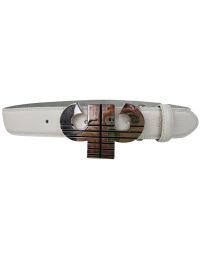 Ремень кожаный PellePelle под джинсы 4 см Белый