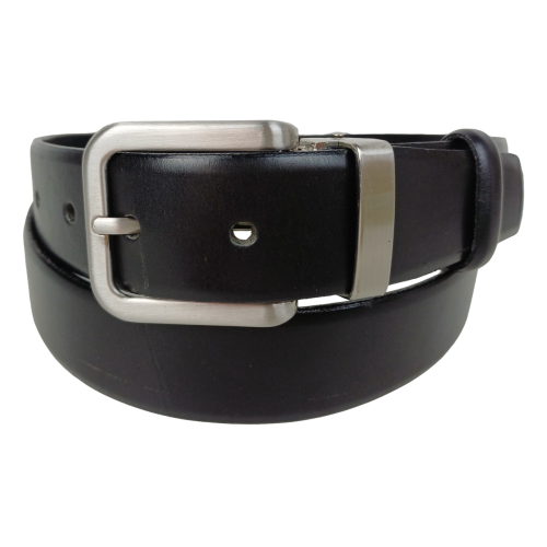 Ремень мужской классический Vanzetti натуральная кожа 3,3 см Черный