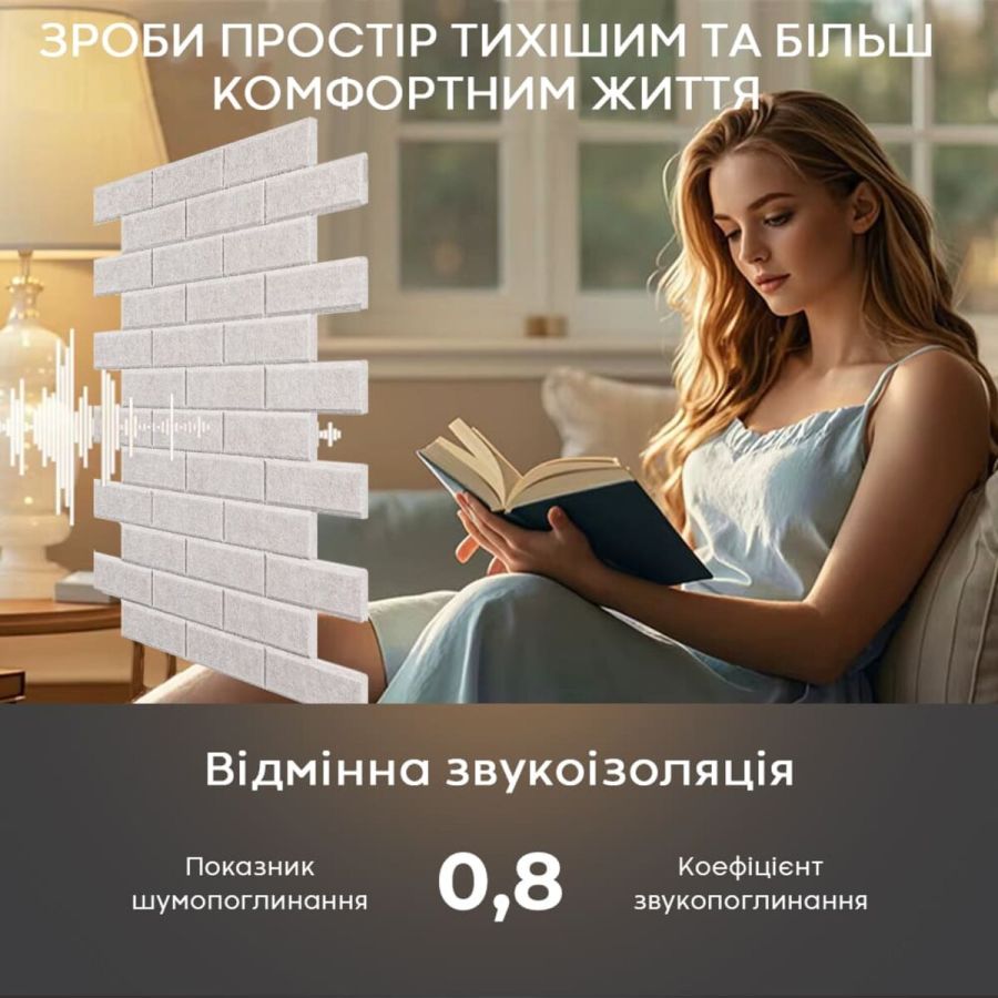 Панель звукоизоляционная самоклеящаяся SW-00002703 войлочная 600х600х9 мм Серая