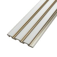 Рейка декоративная PS 2900х115х12мм Под белую кожу с золотом SW-00002130