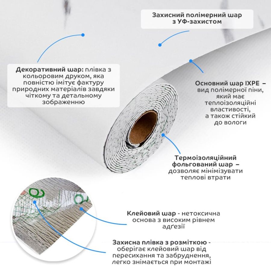Плитка виниловая самоклеящаяся напольная 3000х600х1,5мм 1.8 м² IXPE пена SW-00003279