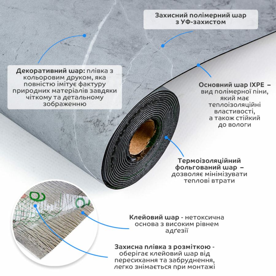 Плитка виниловая самоклеящаяся напольная 3000х600х1,5мм 1.8 м² IXPE пена SW-00003280