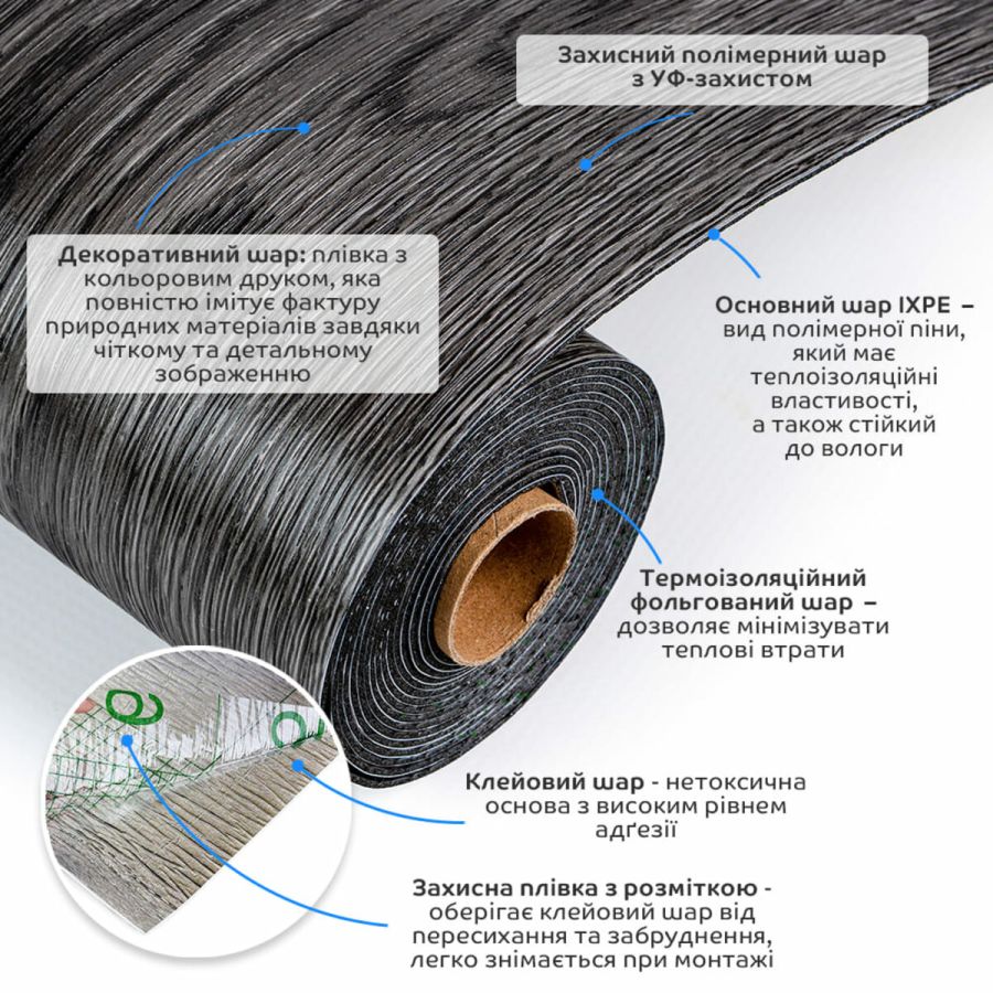 Плитка виниловая самоклеящаяся напольная 3000х600х1,5мм 1.8 м² IXPE пена SW-00003283