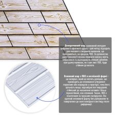 Декоративная ПВХ панель Sticker Wall под дерево 960х480х4мм (1033)