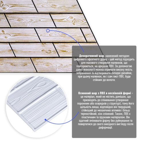 Декоративная ПВХ панель под дерево (1033)