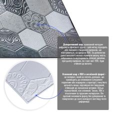 Декоративная ПВХ панель соты Абстракция Sticker Wall 960х480х4мм (1041)