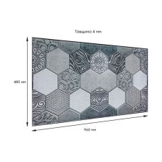 Декоративная ПВХ панель соты Абстракция Sticker Wall 960х480х4мм (1041)