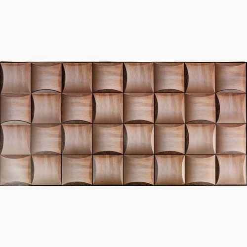 Декоративная ПВХ панель деревянные квадраты (1060)