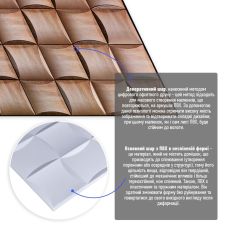 Декоративная ПВХ панель деревянные квадраты Sticker Wall 960х480х4мм (1060)
