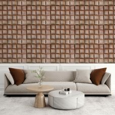 Декоративная ПВХ панель деревянные квадраты Sticker Wall 960х480х4мм (1060)