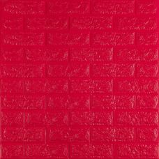 Декоративная 3D панель самоклейка под кирпич Красный 700х770х7мм (008-7)