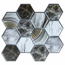 Декоративная ПВХ плитка на самоклейке соты 300х300х5мм, цена за 1 шт. (СПП-500)