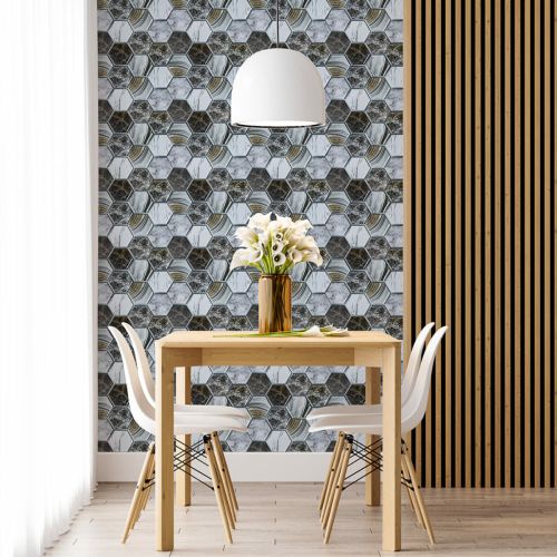 Декоративная ПВХ плитка на самоклейке соты 300х300х5мм, цена за 1 шт. (СПП-500)