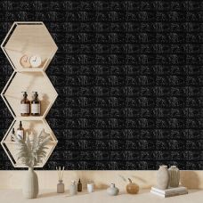 Декоративная 3D панель самоклейка под кирпич Черный 700х770х3мм (019-3)