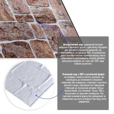 Декоративная ПВХ панель Sticker Wall 960х480х4мм (1092)