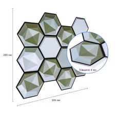 Декоративная ПВХ плитка на самоклейке соты 300х300х5мм, цена за 1 шт. (СПП-502)
