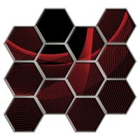 Декоративная ПВХ плитка на самоклейке соты 300х300х5мм, цена за 1 шт. (СПП-503)