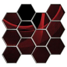 Декоративная ПВХ плитка на самоклейке соты 300х300х5мм, цена за 1 шт. (СПП-503)