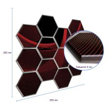 Декоративная ПВХ плитка на самоклейке соты 300х300х5мм, цена за 1 шт. (СПП-503)