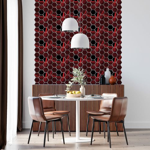 Декоративная ПВХ плитка на самоклейке соты 300х300х5мм, цена за 1 шт. (СПП-503)