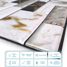 Декоративная ПВХ плитка на самоклейке квадрат 300х300х5мм, цена за 1 шт. (СПП-602)