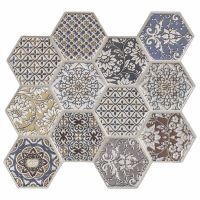 Декоративная ПВХ плитка на самоклейке соты 300х300х5мм, цена за 1 шт. (СПП-504)