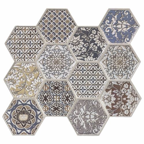 Декоративная ПВХ плитка на самоклейке соты 300х300х5мм, цена за 1 шт. (СПП-504)