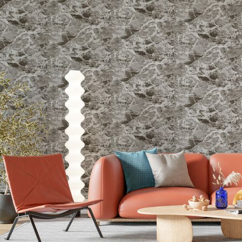 Декоративная 3D панель самоклейка под кирпич Черный мрамор 700x770x3мм (061-3)