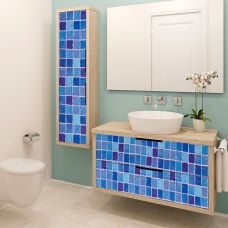 Самоклеющаяся пленка синяя мозаика 0,45х10м (10366)