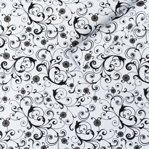 Самоклеющаяся пленка белые вензеля 0,45х10м (10175)