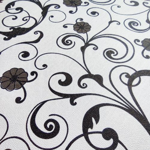 Самоклеющаяся пленка белые вензеля 0,45х10м (10175)