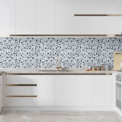 Самоклеющаяся пленка белые вензеля 0,45х10м (10175)