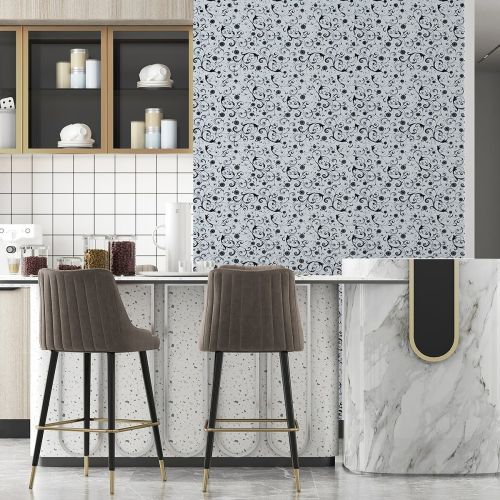 Самоклеющаяся пленка белые вензеля 0,45х10м (10175)