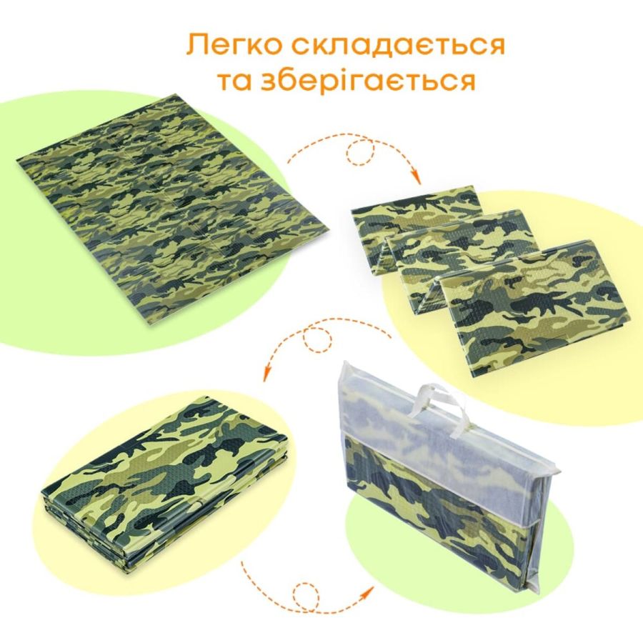 Камуфляжный коврик Милитари 200х150х1см (236)