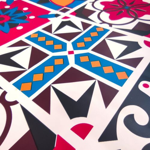 Самоклеющаяся пленка Sticker Wall SW-00000789 Винтажная бордовая мозаика 0,45х10м