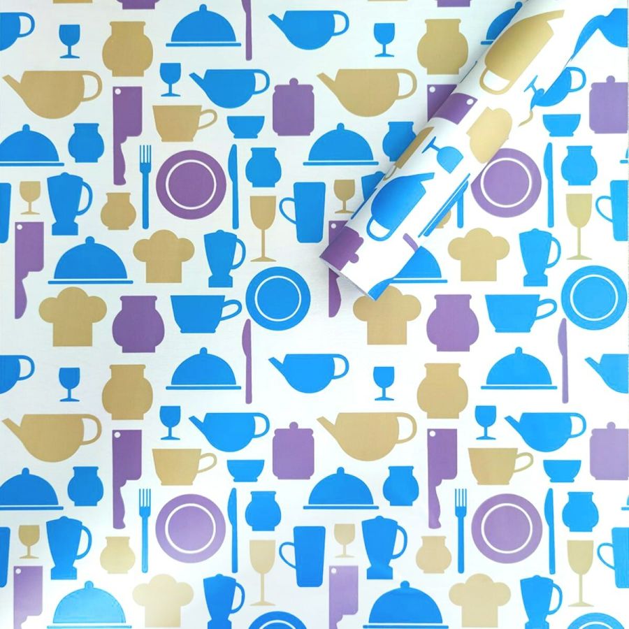 Самоклеющаяся пленка Sticker Wall Яркая кухня 0.45х10M