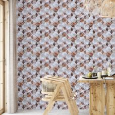 Декоративная ПВХ плитка на самоклейке Sticker Wall SW-00001135 3D кубы 300х300х5мм, цена за 1 шт. 