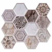 Декоративная ПВХ плитка на самоклейке Sticker Wall SW-00001136 Винтажная 300х300х5мм, цена за 1 шт.