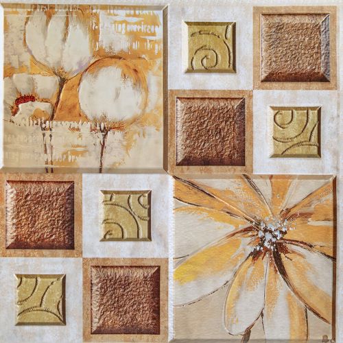 Декоративная ПВХ плитка на самоклейке Sticker Wall SW-00001138 Масляные краски 300х300х5мм, цена за 1 шт.