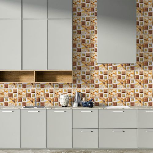 Декоративная ПВХ плитка на самоклейке Sticker Wall SW-00001138 Масляные краски 300х300х5мм, цена за 1 шт.