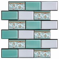 Декоративная ПВХ плитка на самоклейке Sticker Wall SW-00001139 Мятная 300х300х5мм, цена за 1 шт. 