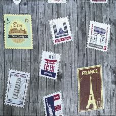 Самоклеющаяся 3D панель Sticker Wall Почтовые марки 700х700х4мм