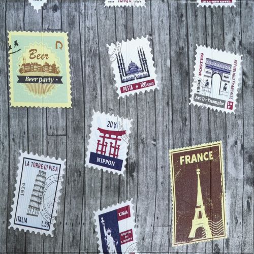 Самоклеющаяся 3D панель Sticker Wall Почтовые марки 700х700х4мм