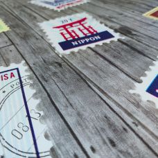 Самоклеющаяся 3D панель Sticker Wall Почтовые марки 700х700х4мм