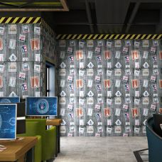 Самоклеющаяся 3D панель Sticker Wall Почтовые марки 700х700х4мм