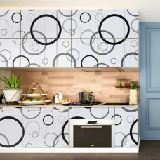 Самоклеющаяся пленка Sticker Wall SW-00001201 Серебряные круги 0,45х10м 
