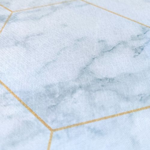 Самоклеющаяся пленка Sticker Wall SW-00001214 Малахитовый мрамор золотые соты 0,45х10м