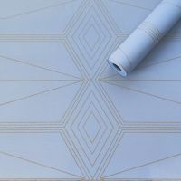 Самоклеющаяся пленка Sticker Wall SW-00001218 Голубая с золотом 0,45х10м 