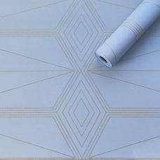 Самоклеющаяся пленка Sticker Wall SW-00001218 Голубая с золотом 0,45х10м 